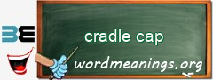 WordMeaning blackboard for cradle cap